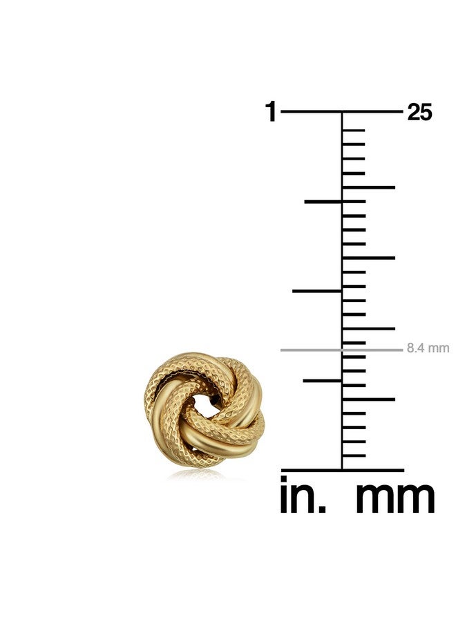 كول جوليري أقراط من الذهب الأصفر عيار 10 قيراط بتصميم عقدة الحب - Image 4