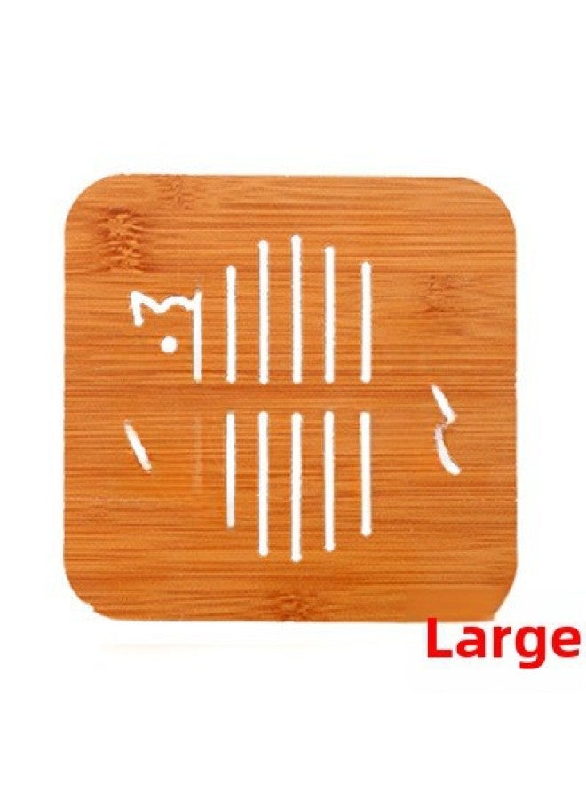 Wooden Cartoon Heat Insulation Mat Dining Table Non-slip Pot Mat Bowl Mat Large Creative Cute Tea Cup Mat Coaster Wholesale-Color:Large Special Owl# C0668#-Specifications:Small 800/piece, Large 300/piece  - Image 1