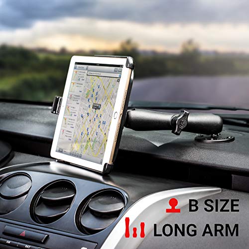 RAM Mounts RAM-B-101U-C Universal Double Ball Mount with Two Round Plates with Long Arm for Drill-down Mounting - Image 3