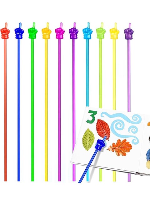 10Pcs Finger Pointer For Classroom Reading Pointers For Kids Hand Pointing Stick Teaching Finger Class Pointer For Teachers Classroom Teacher Must Haves Supplies Essentials