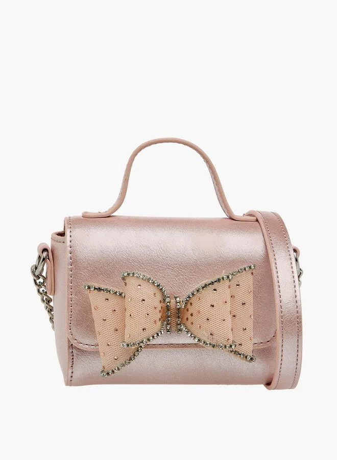 Celeste Bow Embellished Crossbody Bag with Chain Strap Ramadan Collection