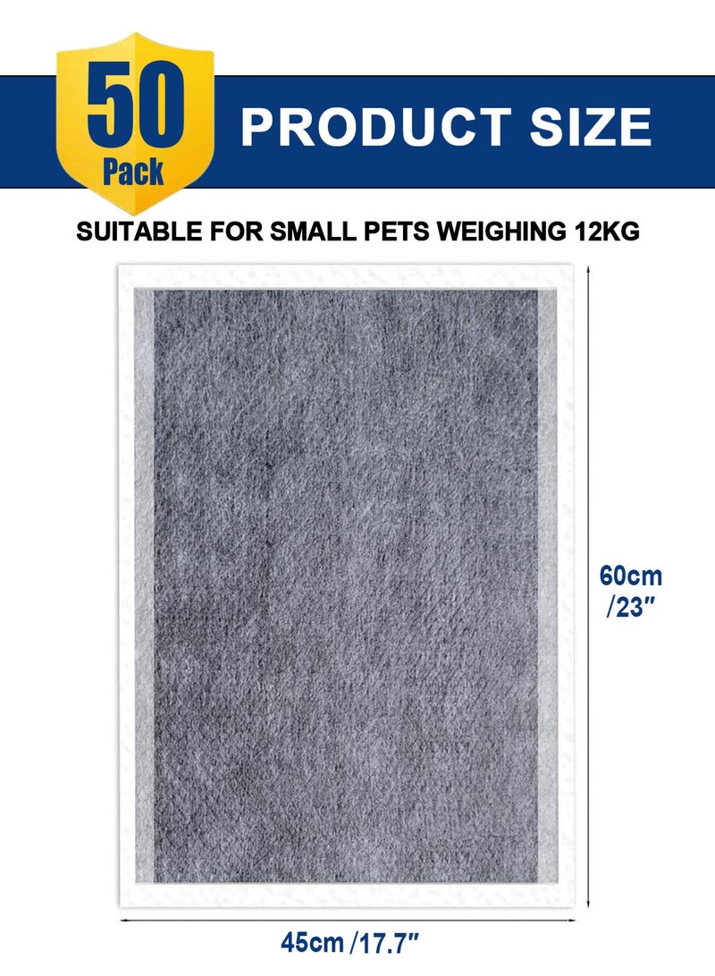 URbazaar Charcoal Dog Pee Pads 23“x17.7”, Puppy Pads M 50 Count, Potty Pads for Dogs, Disposable Urine Bed Pads for Odor-Control, M Piddle Underpads, Training Liners for Housebreaking  - Image 4