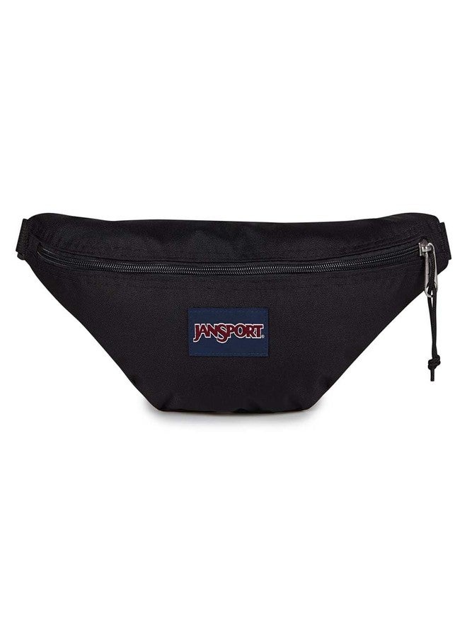 JanSport Swing Waistpack Fanny Pack - Stylish, Durable Waist Bag with Adjustable Belt, Main Zippered Pocket, Travel Essentials, Black - Image 1