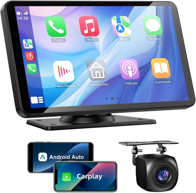 VUKARUAL 7" HD Portable Touch Screen Car Stereo with Wireless Apple Carplay and Android Auto - Image 1