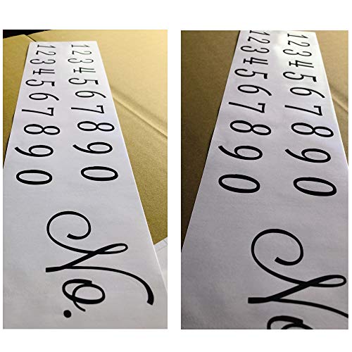BATTOO Mailbox Numbers Sticker Decal Die Cut Script Black No. Self Adhesive 4 Sets Vinyl Number Black for Mailbox, Signs, Window, Door, Cars, Trucks, Home, Business, Address Number, Indoor or Outdoor - Image 2