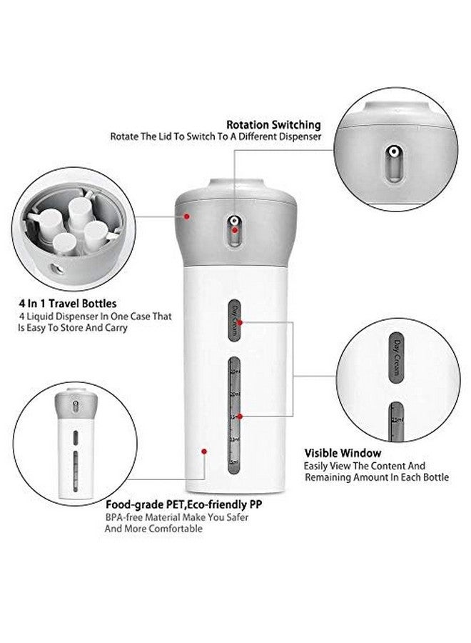ZURATO 4 in 1 Travel Bottle Refillable Lotion Bottles Sets Travel Dispenser Bottle Sets Reusable Lotion Container Travel Size Toiletries Liquid Lotion Container (1) - Image 5