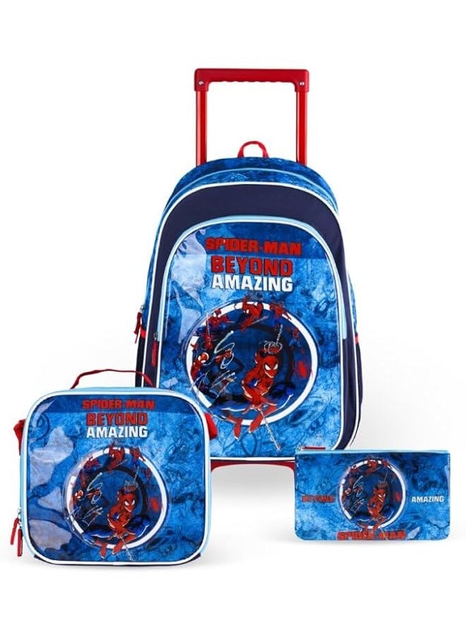 3In1 3D Marvel Spider Man Webbed Wonder مطبوعة على ظهره حقيبة مدرسية ذات سعة كبيرة مع حقيبة غداء وحقيبة أقلام رصاص مقاومة للماء مثالية للأطفال من سن 3 إلى 8 سنوات - pzsku/ZF13EC48BFD602FDC7A6EZ/45/_/1722498800/7cdf3ada-9d78-4ee8-bab2-9c8d351353c6