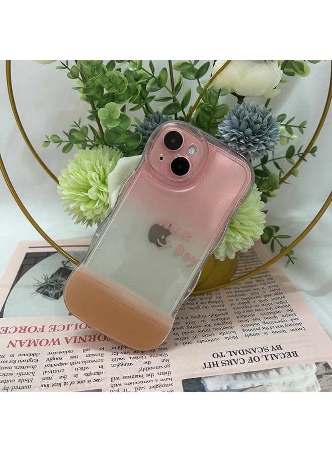 Jiang Ming Jiangming Apple 13 Protective Case Iphone 13 Full Coverage Shockproof Scratch-Resistant Wave Bubble Soft Shell Girl Style Smooth Touch Wear-Resistant Gradient Pink Fashion Fresh - Image 4