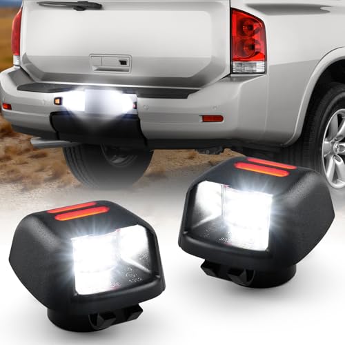 litzland LED License Plate Light Tag Lamp Assembly Compatible with Nissan Navara D40 Frontier 2007-2015 Armada 2008-2016 LED Number Plate Lamps Fit for Suzuki Equator 2009-2012 - Image 1