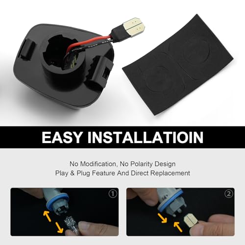 litzland LED License Plate Light Tag Lamp Assembly Compatible with Nissan Navara D40 Frontier 2007-2015 Armada 2008-2016 LED Number Plate Lamps Fit for Suzuki Equator 2009-2012 - Image 5