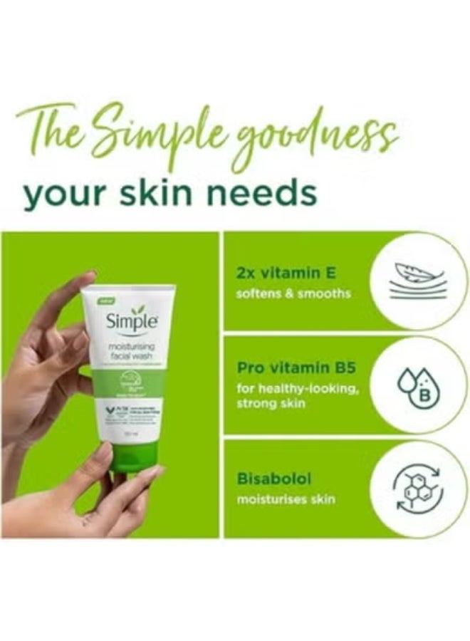 simple 2pc Simple Moisturising Facial Wash 150 Ml - Image 3