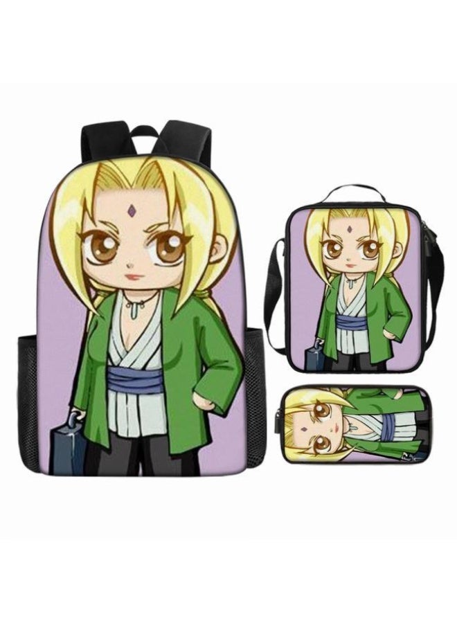 عام حقيبة ظهر مطبوعة بالرسوم المتحركة + حقيبة يد + مجموعة حقيبة قلم، مجموعة حقيبة عملية من ثلاث قطع (يتوفر الطلاب والأطفال والأصدقاء وتسلق الجبال وما إلى ذلك) - 47 - Image 2