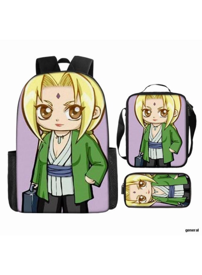 عام حقيبة ظهر مطبوعة بالرسوم المتحركة + حقيبة يد + مجموعة حقيبة قلم، مجموعة حقيبة عملية من ثلاث قطع (يتوفر الطلاب والأطفال والأصدقاء وتسلق الجبال وما إلى ذلك) - 47 - Image 1