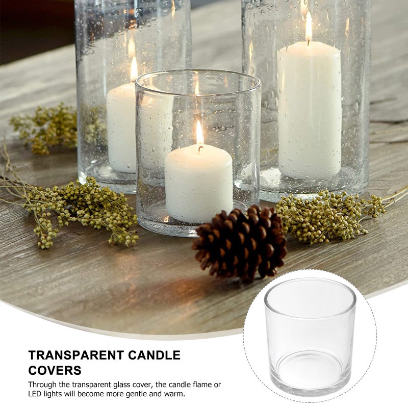 1PC Clear Glass Candle Cover Candle Wind-proof Cover Candle Protective Cover - Image 4