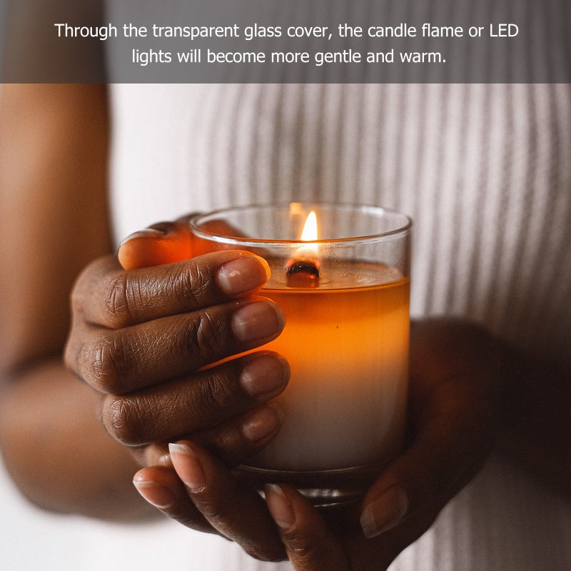 1PC Clear Glass Candle Cover Candle Wind-proof Cover Candle Protective Cover - Image 2