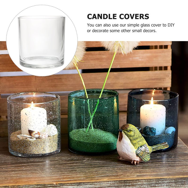 1PC Clear Glass Candle Cover Candle Wind-proof Cover Candle Protective Cover - Image 5