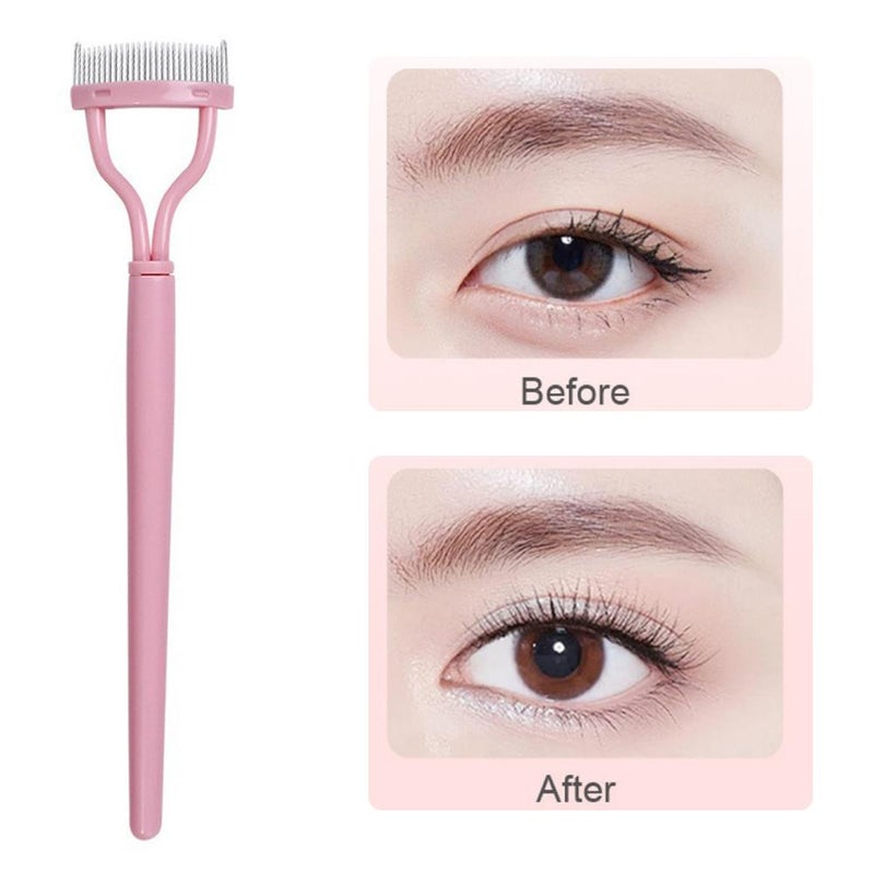 Stainless steel eyelash comb, false eyelash comb, eyebrow brush, eyelash shaping comb, makeup tool - Image 3