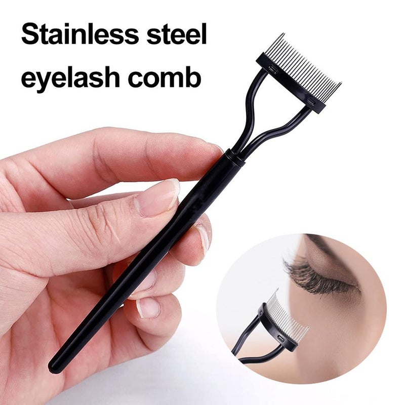 Stainless steel eyelash comb, false eyelash comb, eyebrow brush, eyelash shaping comb, makeup tool - Image 4