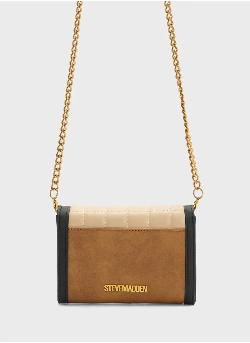 STEVE MADDEN Bshey-N Chain Detail Quilted Cossbody Bag