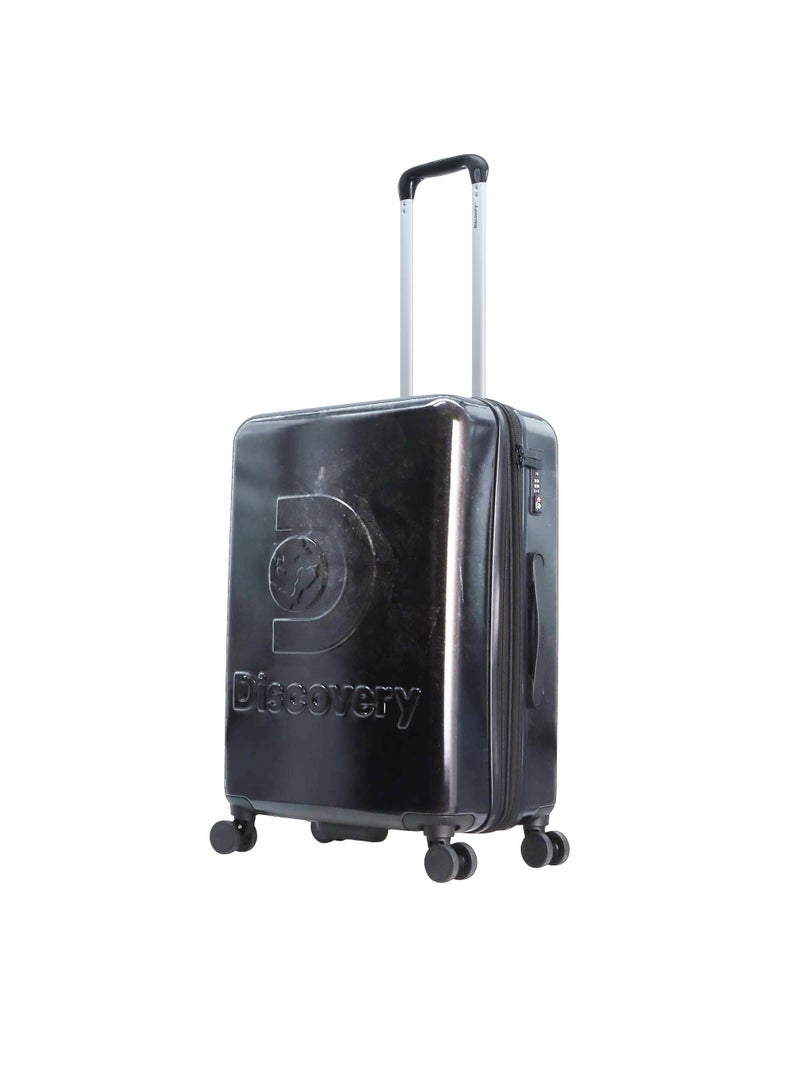 ديسكفري حقيبة سفر متوسطة صلبة من حجر الاكتشاف  سوداء، أمتعة سفر متينة وخفيفة الوزن، عربة بعجلات مزدوجة مع قفل تركيبي   سم بوصة - Image 5