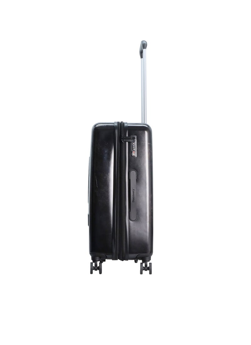 Discovery Stone ABS Hard Shell Medium Check-In Travel Suitcase Black, Durable Lightweight Travel Luggage, 4 Double Wheel Trolley Bag with TSA Combination Lock (60 cm/24 Inch). - pzsku/ZF13EF930E6D80F713619Z/45/_/1720612937/698cd86e-fb0d-4201-8081-22bbcdd4fe4a