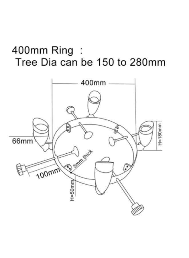 Palm Tree LED Ring Light – 400mm  | IP66 304 Stainless Steel - Image 3