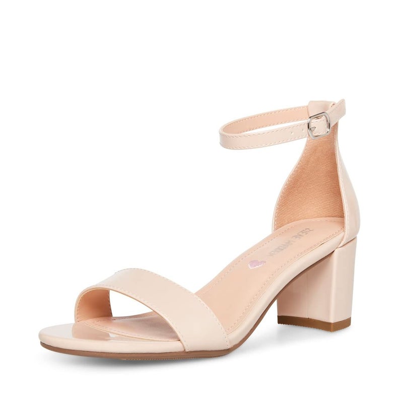 Steve Madden Girls Shoes Carrson Heeled Sandal Blush Patent 3