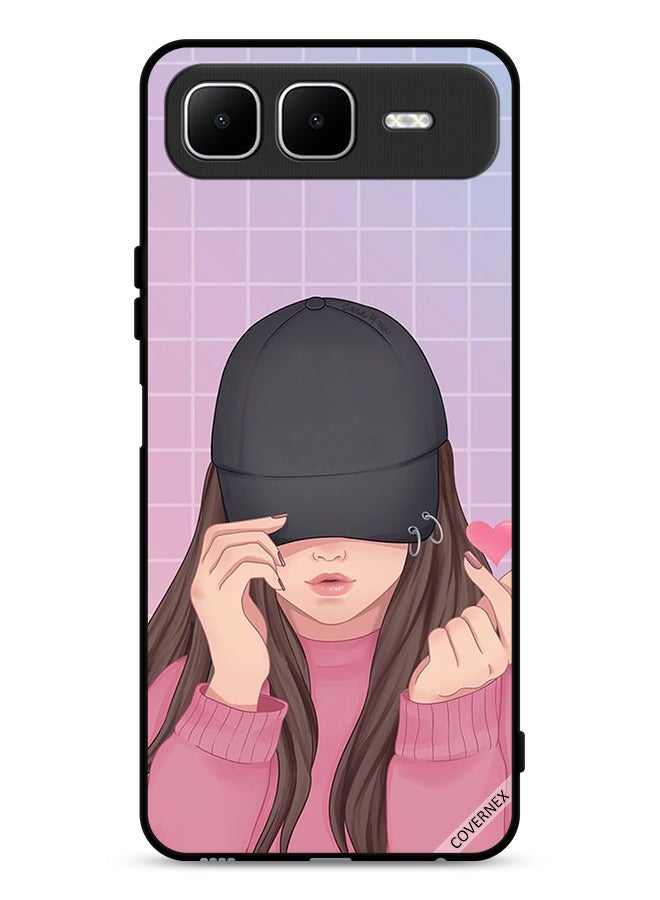 Covernex Infinix Smart 10 Plus Protective Case Cover Snap Love Cap Girl