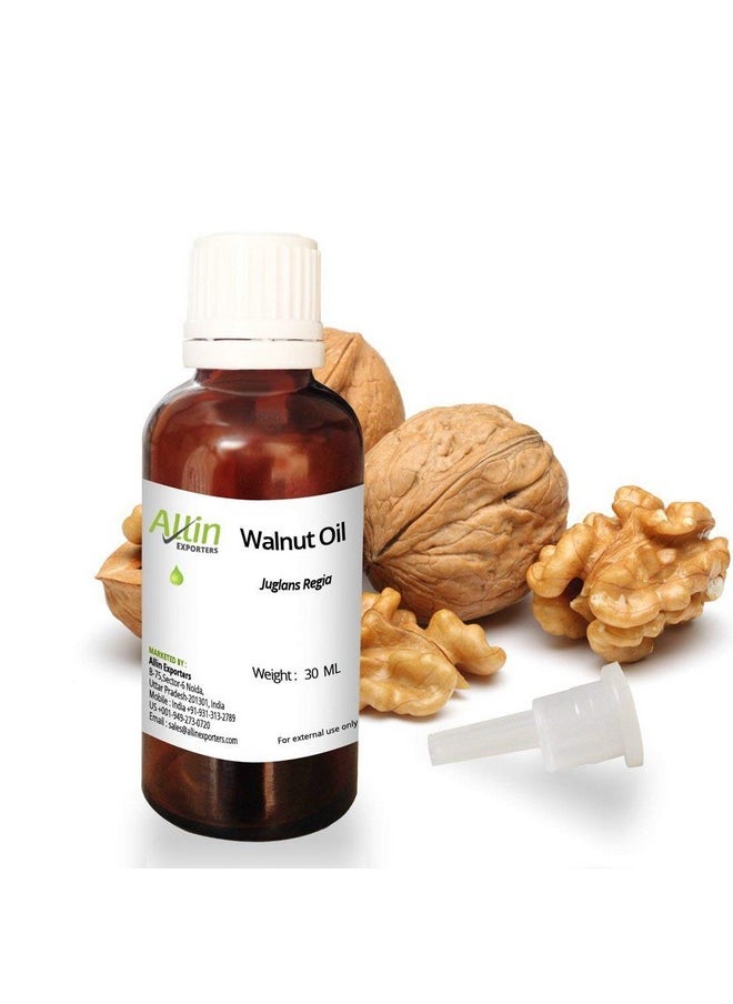 Allin Exporters Allin Exporters Walnut Oil Nutrient Rich Pure Natural Therapeutic Grade Cold Pressed for Hair & Skin care (30 ML)  - Image 1