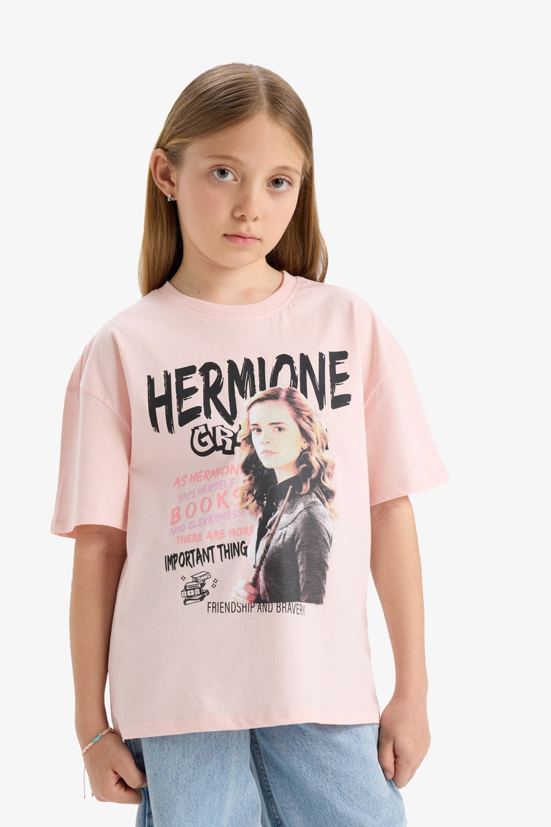 DeFacto Girl Oversize Fit Harry Potter Licensed Short Sleeve T Shirt - Image 3