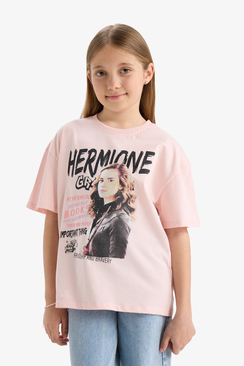 DeFacto Girl Oversize Fit Harry Potter Licensed Short Sleeve T Shirt - Image 1