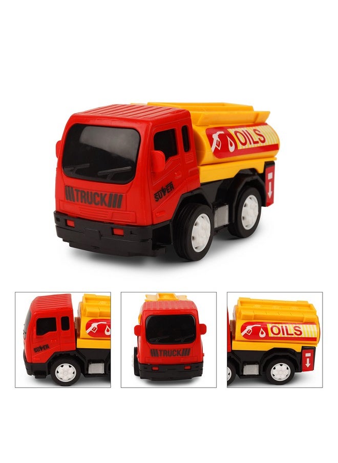 Toy Zone TOYZONE Friction Powered Mini Truck Series | Made in India | Friction Powered Toy | Unbreakable City Service Truck | Pull Back | Push & Go Crawling Toys (City Service Truck Oil Tanker)  - Image 4