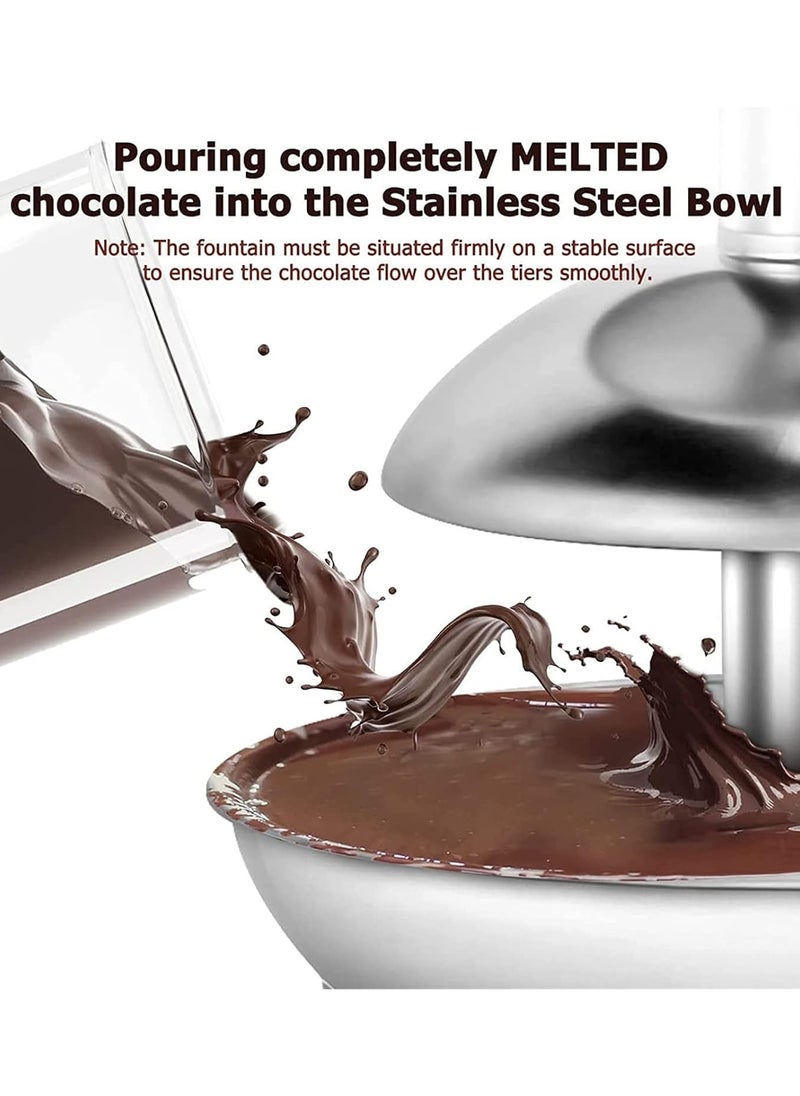 Generic - Chocolate Fountain, 4 Tier Hot Chocolate Fondue Fountain Machine, Large Size Stainless Steel Chocolate Fountain Fondue Set - Image 1