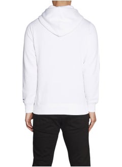 Calvin Klein Jeans Men's Fleece Hoodie - Cotton Blend, White  - Image 5