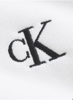 Calvin Klein Jeans Men's Fleece Hoodie - Cotton Blend, White  - Image 4