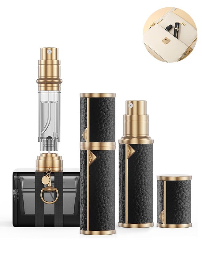 Sweet Life Travel Refillable Perfume Bottle, Leak-proof 5ml Atomizer, Portable Luxurious Pocket Perfume Dispenser Pump Transfer Tool for Women Men Travel Accessories - Image 1