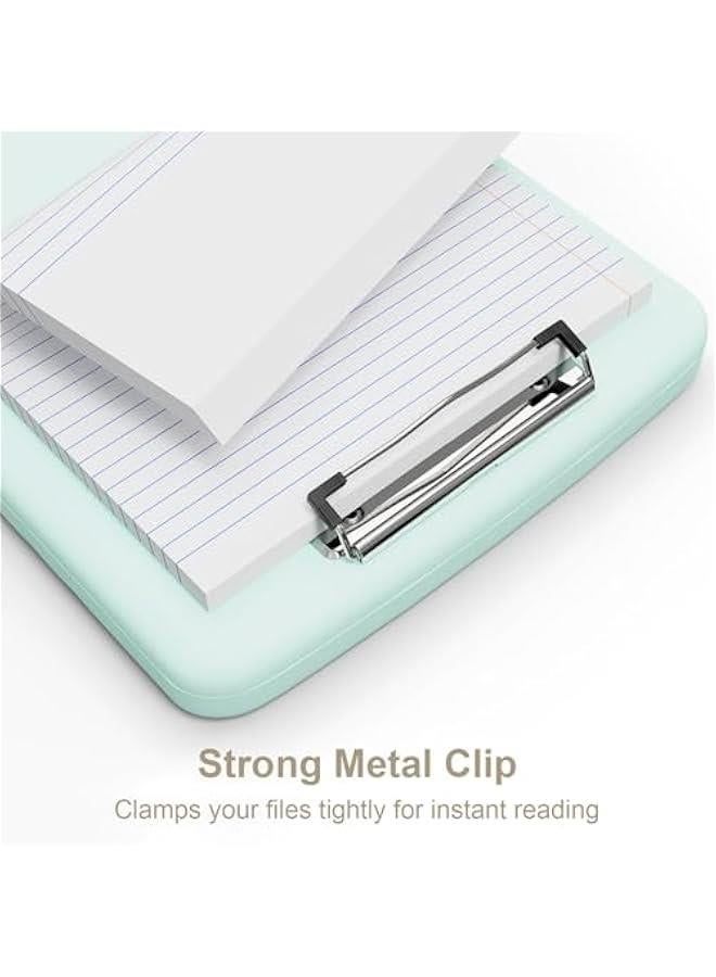 Piasoenc Clipboard with Storage, 8.5 x 11 Organization Box with Pen Holder and A4 Legal Paper Folder, Folio & Side-Opening, Low Profile Clip,for Nurses,Teachers, Size 14 x 9.6 x 1.2 in, Blue - Image 4