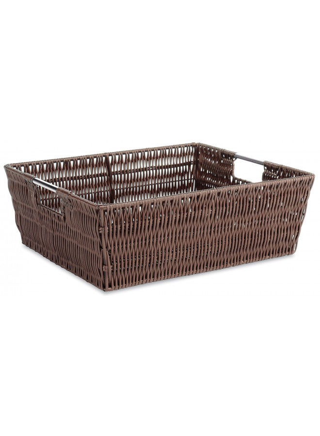 Whitmor Whitmor Java Rattique Shelf Storage Tote Basket, 1 Count (Pack of 1)  - Image 1