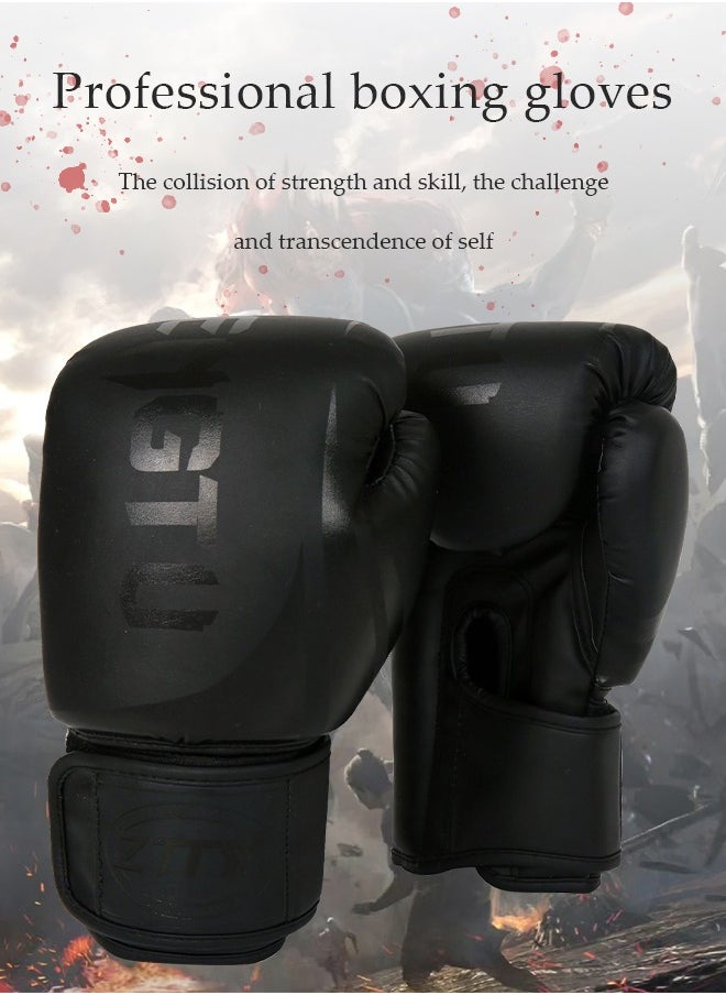 DUNISO - Boxing Gloves,Boxing Training Gloves，Kickboxing Gloves，Professional Martial Arts Bag Gloves,Sturdy And Durable，Suitable For Both Male And Female Adults , Boxing Gloves,Apply To Muay Thai, Sparring, Kickboxing, Fighting, Martial Arts，14oz - Image 1