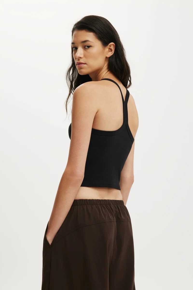 Cotton On  ACTIVE RIB T-BAR CROPPED TANK for Women | Best Price UAE