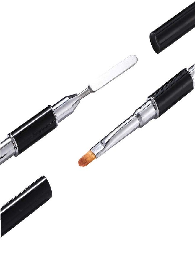 Beetoo Poly Nail Gel Brush & Picker, Dual - Ended Stainless Steel Gel Nail Brush Tool for Polygel Brushes Kit Acrylic UV Nails Extension - Image 2