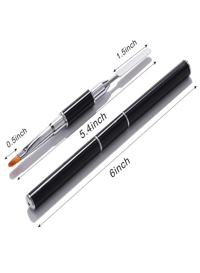 Beetoo Poly Nail Gel Brush & Picker, Dual - Ended Stainless Steel Gel Nail Brush Tool for Polygel Brushes Kit Acrylic UV Nails Extension - Image 3