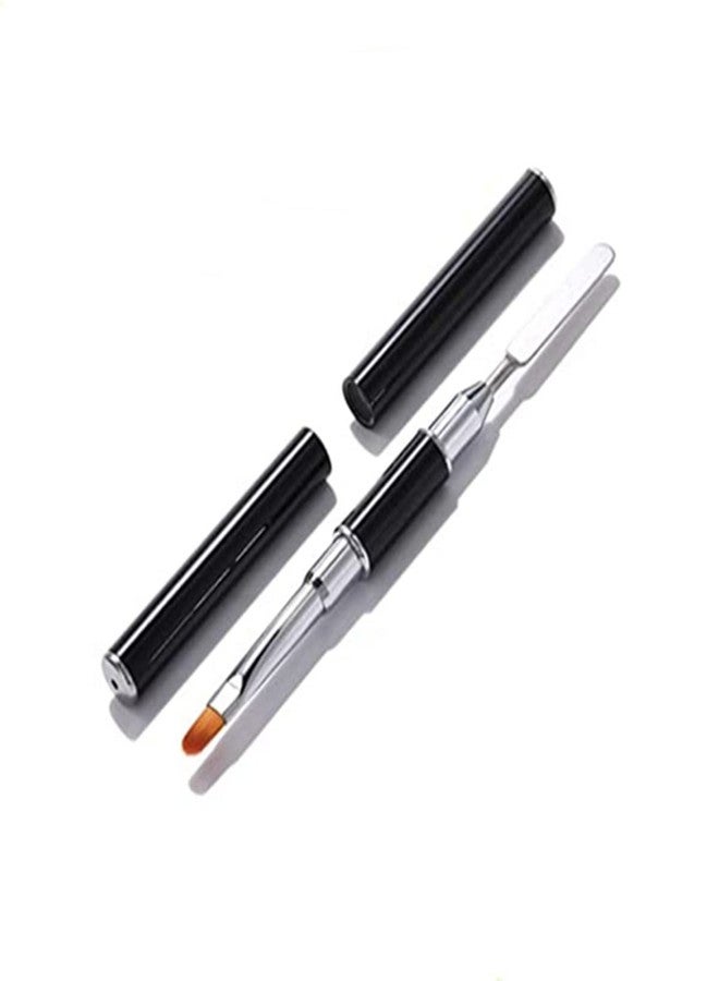 Beetoo Poly Nail Gel Brush & Picker, Dual - Ended Stainless Steel Gel Nail Brush Tool for Polygel Brushes Kit Acrylic UV Nails Extension - Image 1