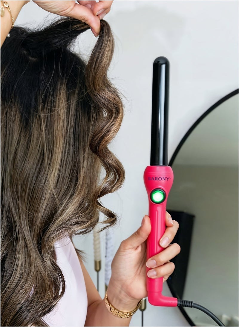 باروني فير تجعيد الشعر (فير) باروني لون وردي مقاس 25 مم - Image 4