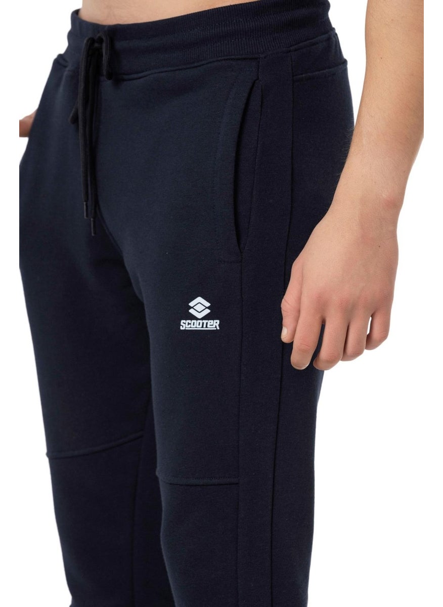 Scooter  String Knitted Tracksuit Bottom Navy Blue Men's Sweatpants M1709TL  - Image 5