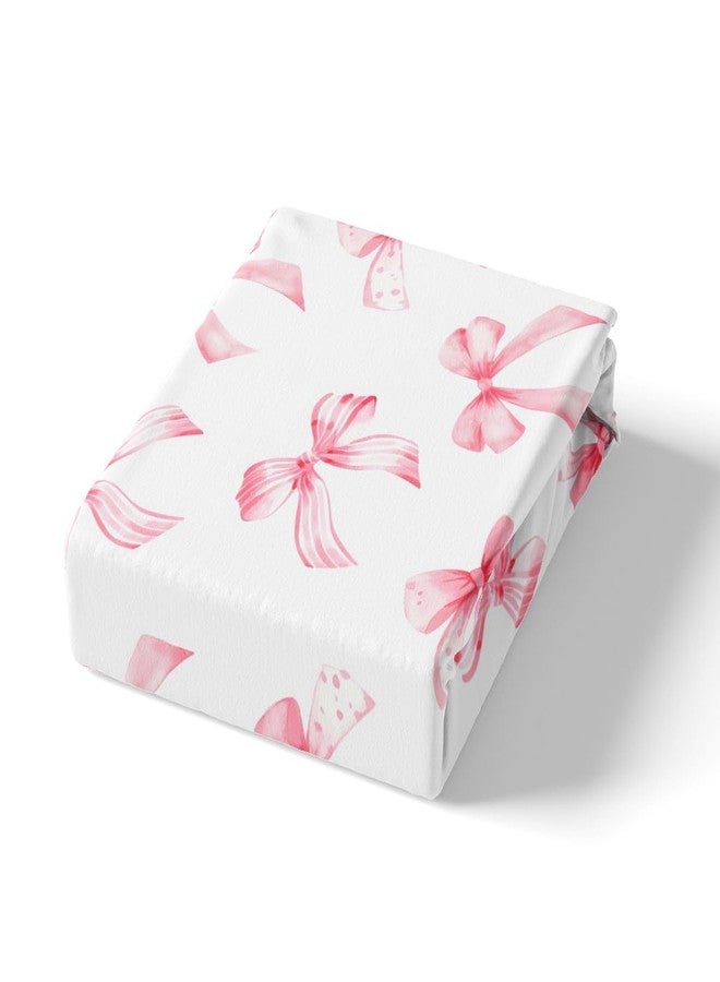 Feelyou Pink Bow Duvet Cover for Kids Boys Girls Queen Size Cute Dreamy Princess Style Bedding Set Ultra Soft Bow Pattern Comforter Cover Set Bowknot Bedspread Cover Room Decor (No Comforter) - Image 5