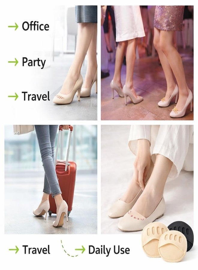 Velohome Forefoot Pads for Women & Men (2 Pairs) | Five Toe Finger Socks Cushion | High Heel Pain Relief Pads | Anti Slip Breathable Ball of Foot Cushion | Invisible Shoe Pads for Comfort - Image 3