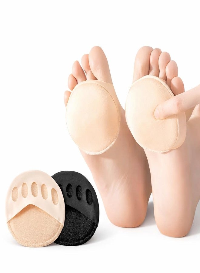 Velohome Forefoot Pads for Women & Men (2 Pairs) | Five Toe Finger Socks Cushion | High Heel Pain Relief Pads | Anti Slip Breathable Ball of Foot Cushion | Invisible Shoe Pads for Comfort - Image 1