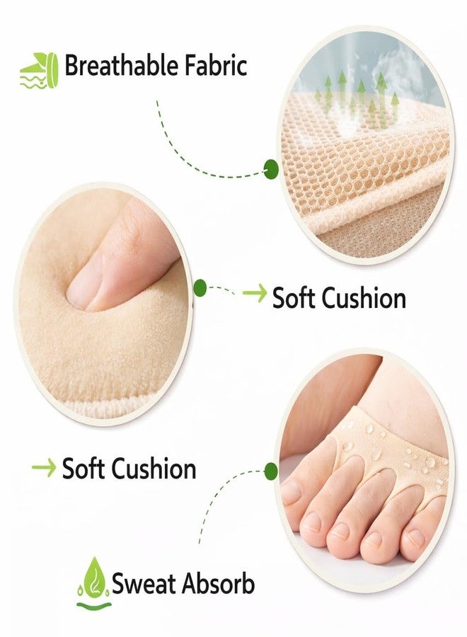 Velohome Forefoot Pads for Women & Men (2 Pairs) | Five Toe Finger Socks Cushion | High Heel Pain Relief Pads | Anti Slip Breathable Ball of Foot Cushion | Invisible Shoe Pads for Comfort - Image 5