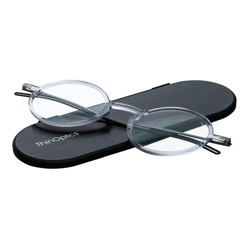 ThinOptics Unisex Adult Glasses Reading, Regular Case / Round Clear, 1.00 US - Image 4